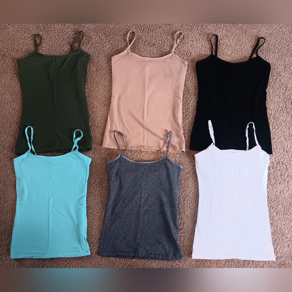 SO Women's Camisole Tops - Black, White, Green, Tan, Gray, Blue